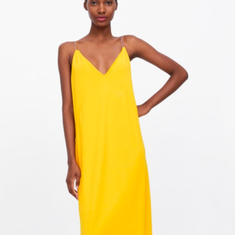 Zara COLORED STRAP DRESS